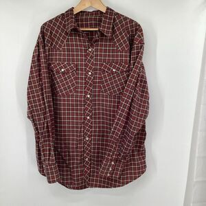 Men's Western Style Pearl Snap Long Sleeved‎ Shirt